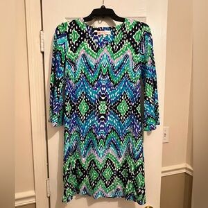 Vibrant Multicolor Patterned Dress